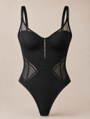 Black Lace Detail Bodysiut