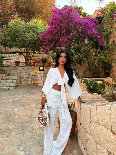 White pants set